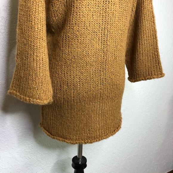 Ichi caramel golden brown v neck alpaca blend sweater size Extra Small XS - Picture 13 of 16